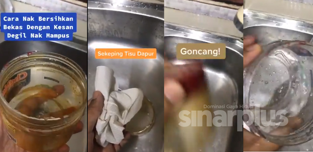[VIDEO]Cara mudah nak cuci bekas plastik berminyak