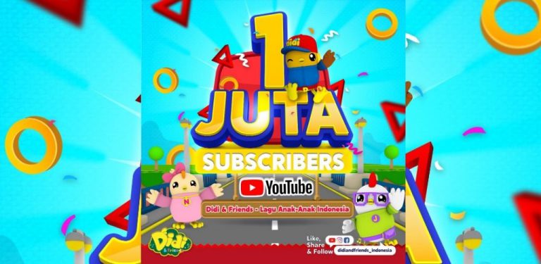Hebat! Didi & Friends versi Bahasa Indonesia cecah 1 juta langganan YouTube!