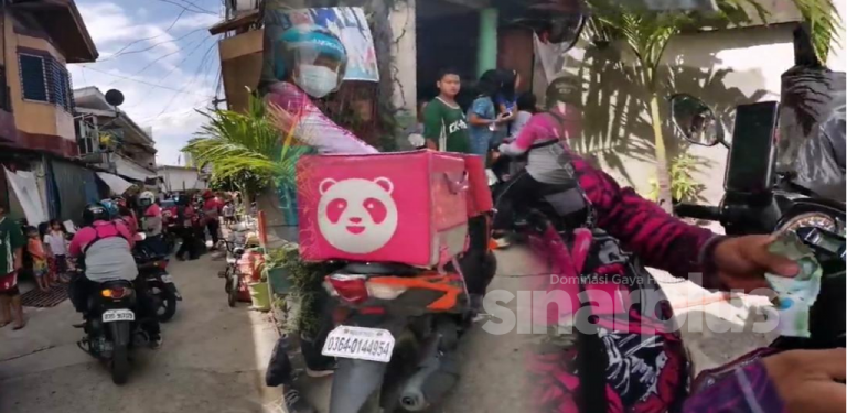 [VIDEO] Gangguan internet, 42 rider Food Panda hantar pesanan serentak, nasib ada jiran tolong beli