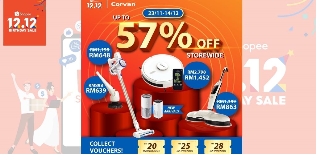 Shopee 1212 promosi barangan elektrik berjenama dan produk kecantikan dengan harga penuh wow