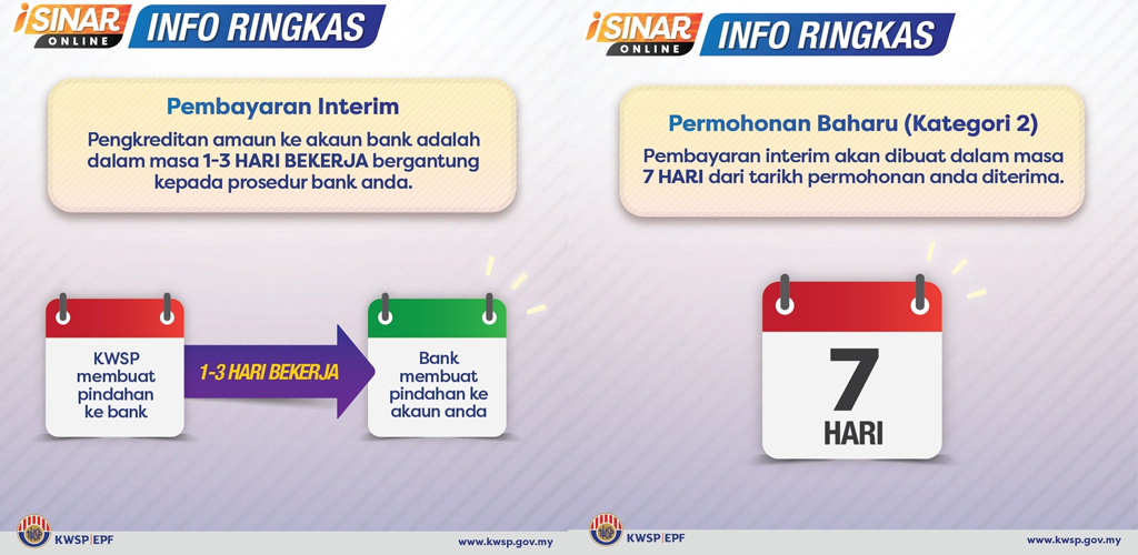 Pembayaran interim RM1,000 pemohon Kategori 2 i-Sinar sudah bermula