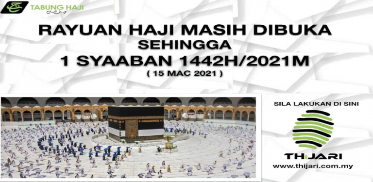 Rayuan Haji 2021 secara online dilanjutkan sehingga 15 Mac, ini cara untuk mendaftar
