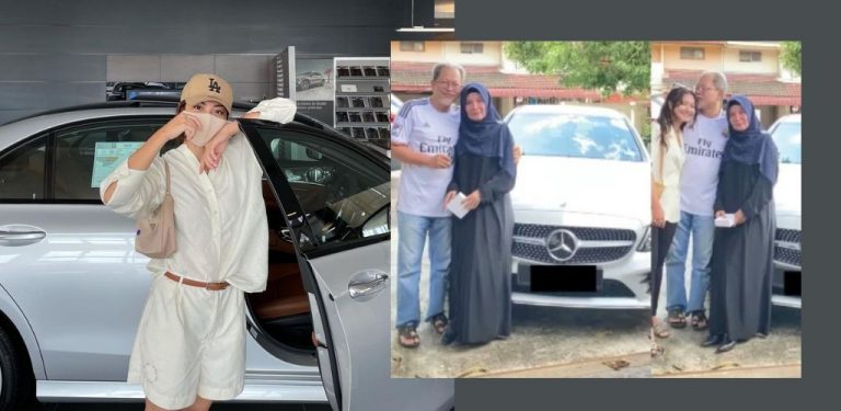 Daiyan Trisha hadiahkan kereta mewah untuk ibu bapa