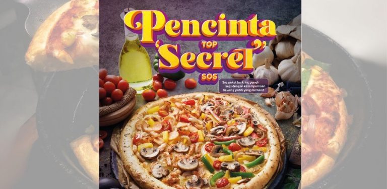 Wah! 4 perisa dalam 1 piza dengan sos Top Secret daripada Domino's. Lebih jimat dan semestinya sedap!