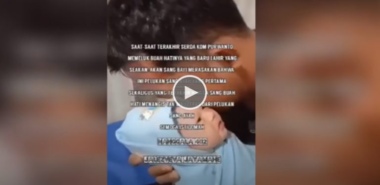 [VIDEO]Pelukan terakhir! Tangisan bayi seakan faham pelukan pertama dan terakhir