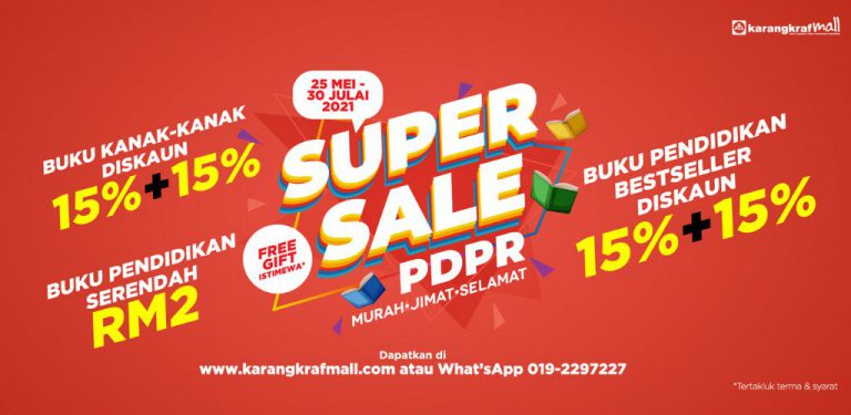 Jimat dan berbaloi, Super Sale PdPR di Karangkraf Mall tawar buku serendah RM2