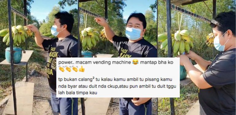 [VIDEO] Jual pisang 'ala vending machine' di Sabah, ramai warganet kagum tabung jualan tak lesap dicuri orang