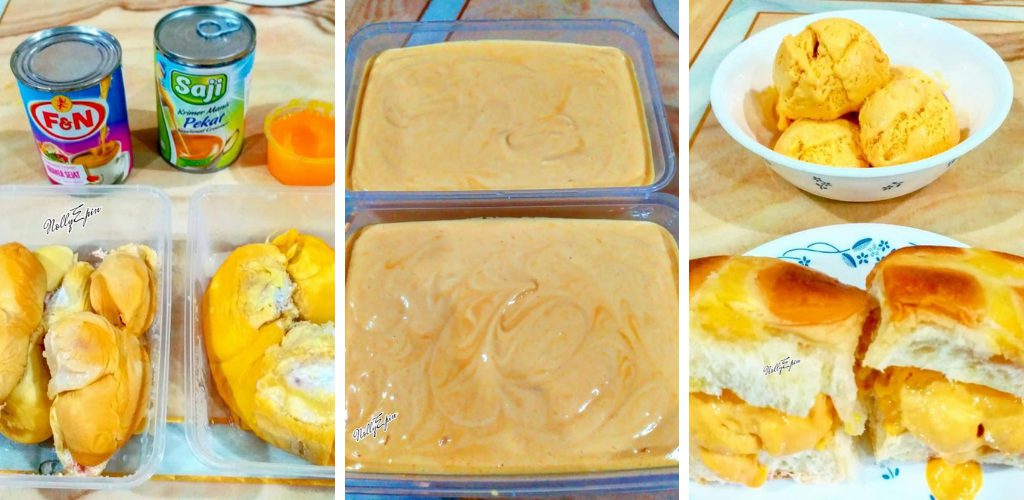 Aiskrim Durian ‘homemade’ 5 bahan, sedap dan gebu