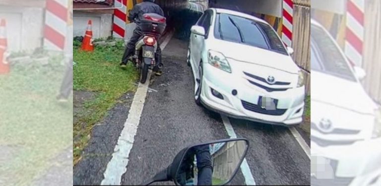 [VIDEO] Kereta masuk laluan motosikal sebabkan kemalangan, mujur mangsa ada rakaman