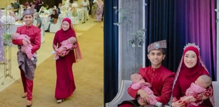[VIDEO] Gara-gara PKP pengantin tak sempat bersanding, naik pelamin dengan anak kembar raih perhatian wargamaya