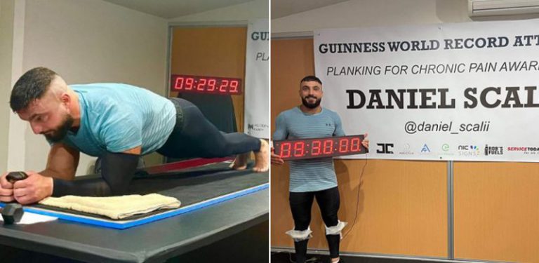 Pecah rekod dunia, lelaki Australia berjaya ‘planking’ 9 jam 30 minit