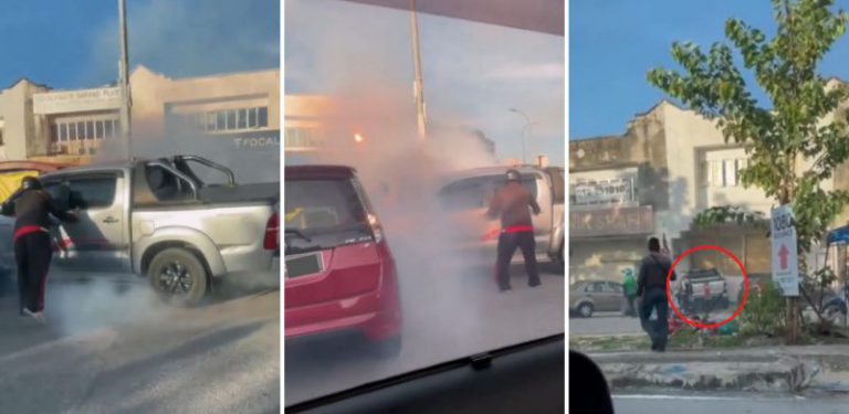 [VIDEO] Tular video kenderaan tekan minyak rempuh gerai, rupanya pemandu panik, pitam kerana tak makan