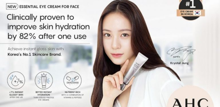 Dapatkan kulit licin bak kaca seperti orang Korea dengan Essential Eye Cream for Face AHC, krim 2 dalam 1
