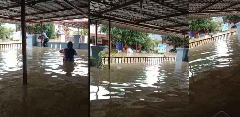 [VIDEO] Ibu bersalin dengan bantuan jiran dalam banjir aras leher runtun hati ramai