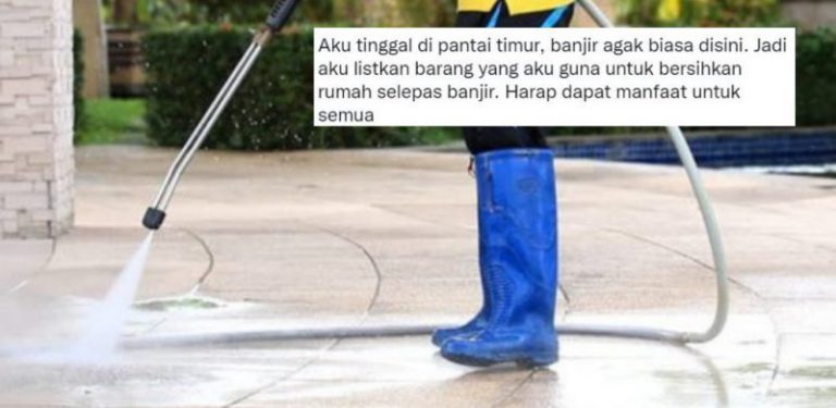 Biasa hadapi banjir, lelaki Pantai Timur kongsi 7 peralatan mudahkan proses cuci rumah