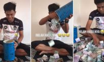 Pemuda pecah tabung duit kahwin, setahun berjaya kumpul RM19,000 - “Jangan malu naik motor”