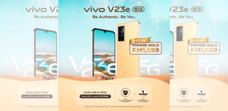Memang vazz! Vivo Malaysia, L’Oréal Paris perkenal model terbaharu, V23e 5G Mirage Gold