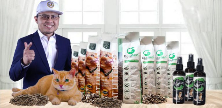 Ecobed Cat Litter yang pertama di dunia, palet organik lebih mesra alam dan sesuai untuk kesihatan si bulus
