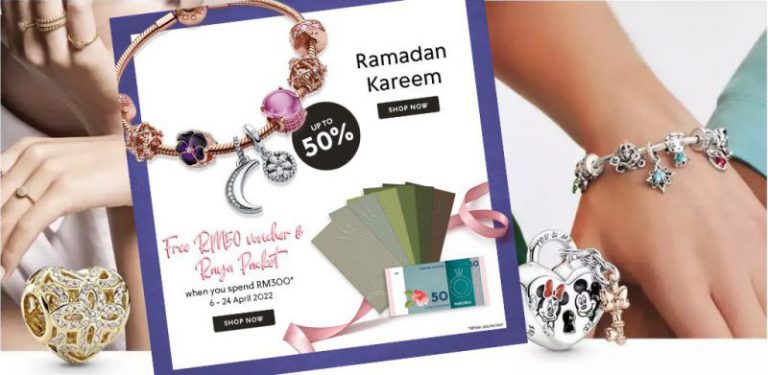 Pandora tampil koleksi baharu, diskaun hingga 50 peratus dan baucar percuma bernilai RM50 sempena bulan puasa
