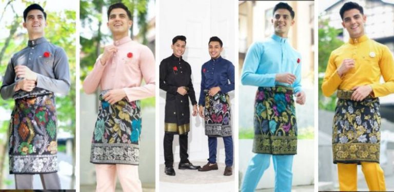 Beraya sakan dengan baju Melayu Mjestic potongan slim fit dengan 35 pilihan warna